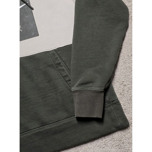 Rare Nike Air Color Block Pullover‎ Hoodie Off White Olive Mens Size S - Picture 7 of 16